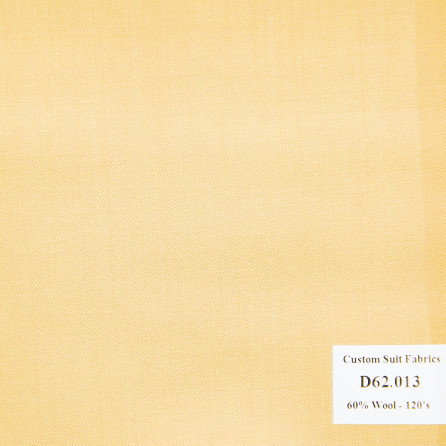  [ Hết hàng ] D62.013 Kevinlli V4 - Vải Suit 60% Wool - Vàng Trơn